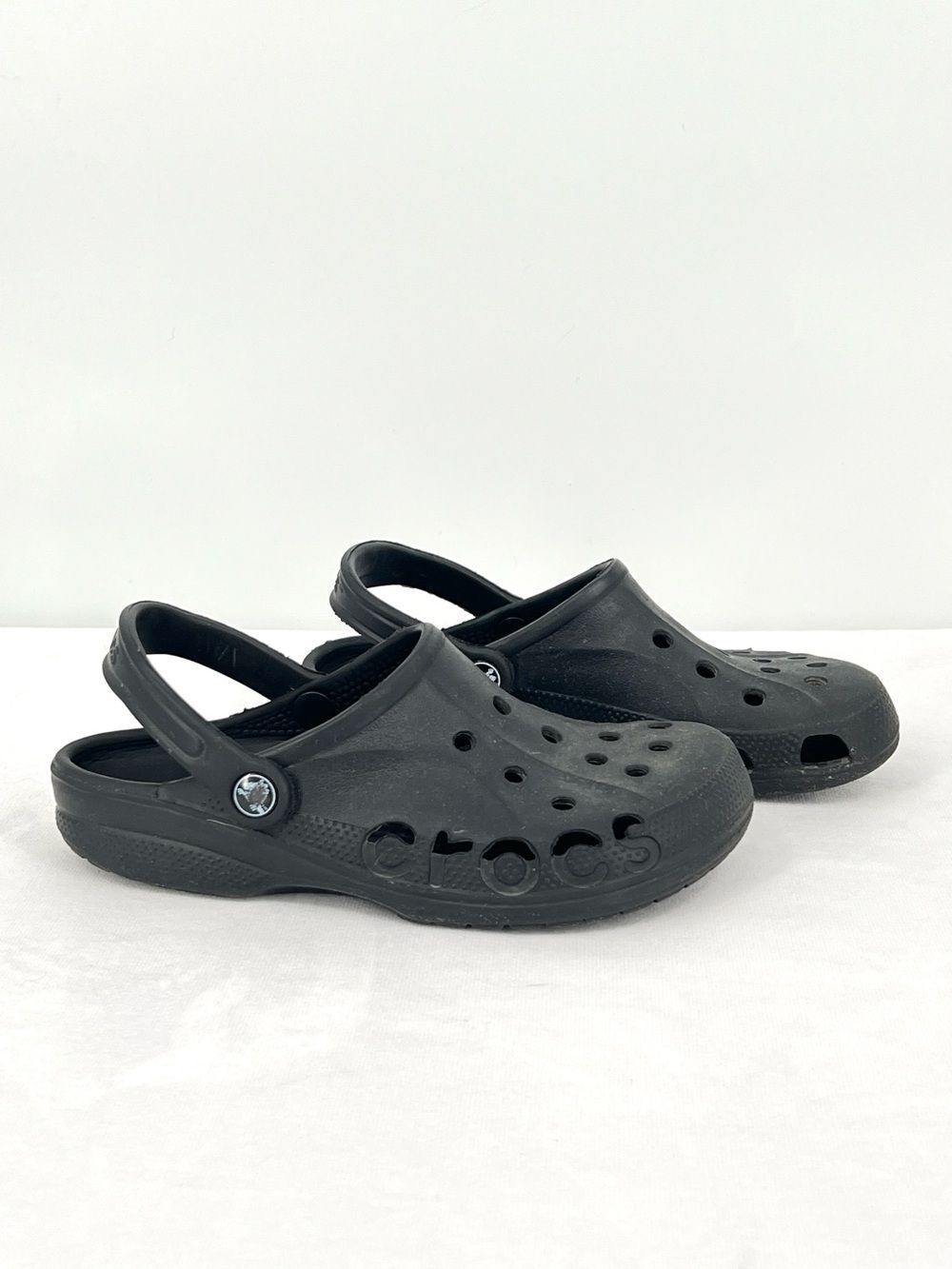 Crocs Baya Clog Black Foam Slip On Shoes Men's 5 / Women's 7